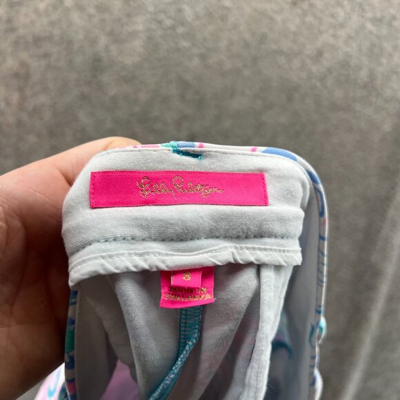 Lilly Pulitzer Callahan Shorts Women 8 Multi Color Sea Life Print Cotton Blend - Picture 9 of 11